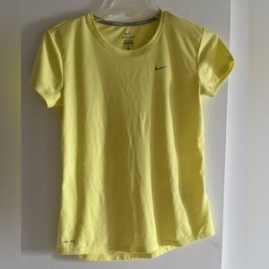 Nike Dri-FIT Yellow Running Tee shirt womans small